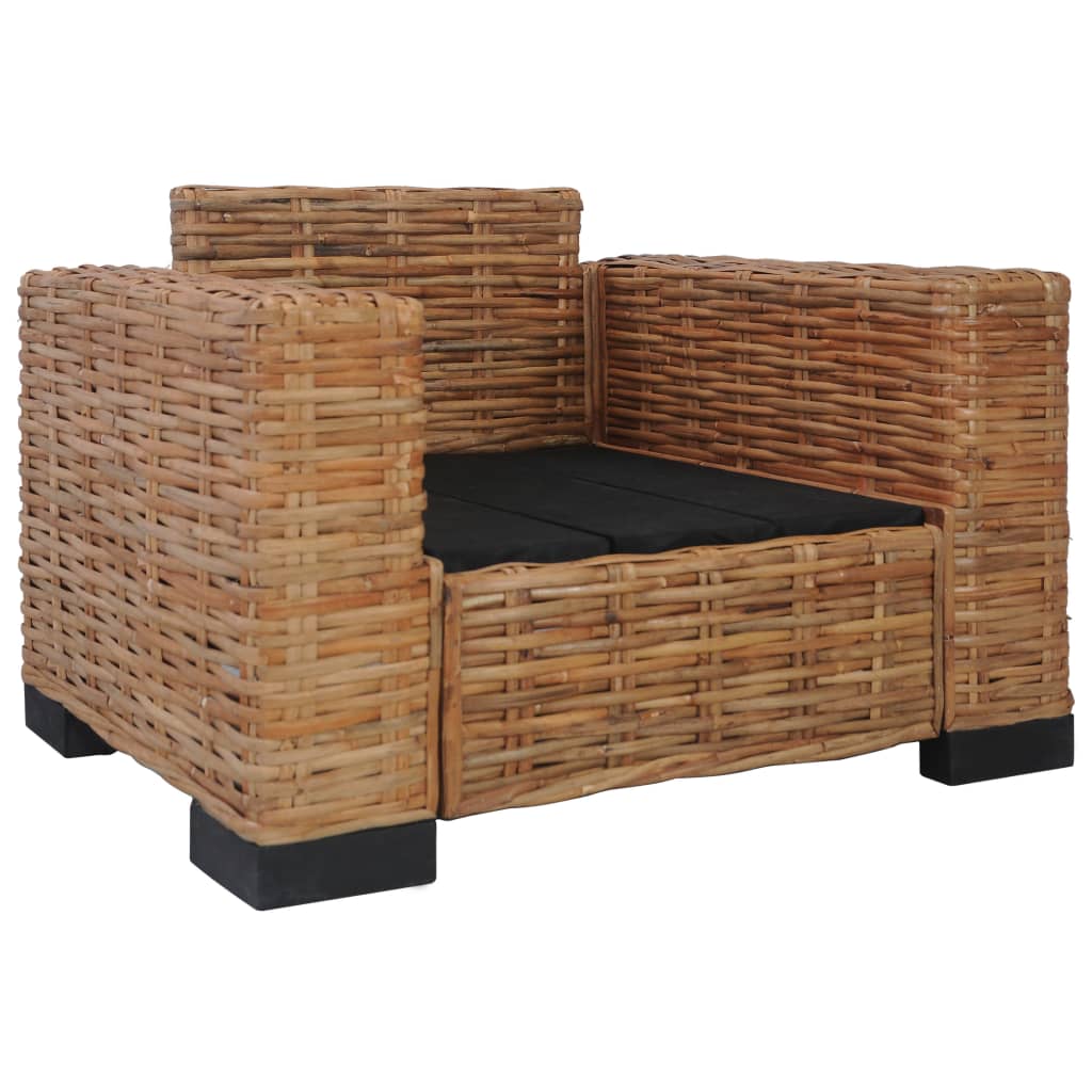 3-delig Bankstel met kussens natuurlijk rattan is nu te koop bij PeponiXL, paradijselijk wonen!