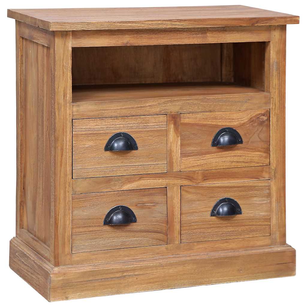 Bijzetkast 60x30x60 cm massief teakhout is nu te koop bij PeponiXL, paradijselijk wonen!