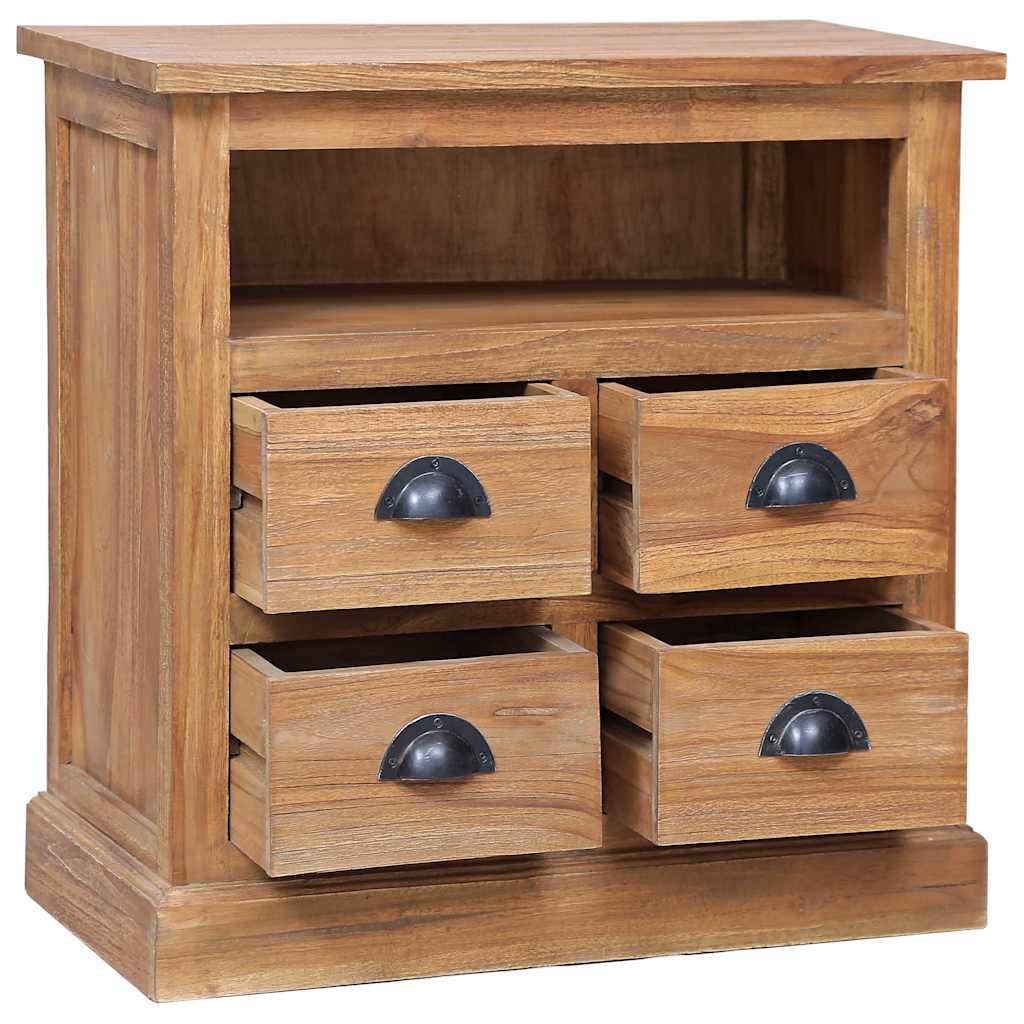 Bijzetkast 60x30x60 cm massief teakhout is nu te koop bij PeponiXL, paradijselijk wonen!