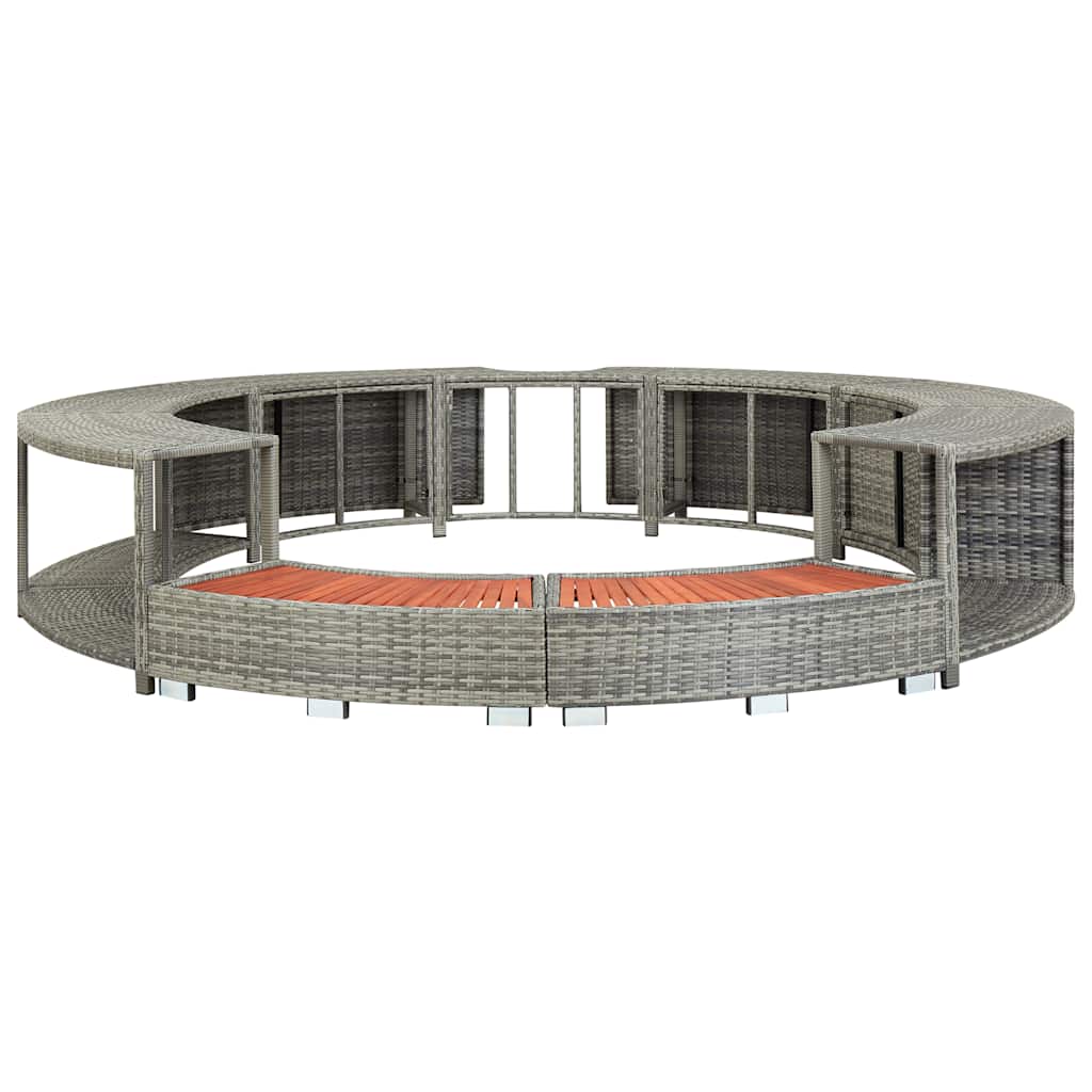 Hottub-ombouw poly rattan grijs is nu te koop bij PeponiXL, paradijselijk wonen!