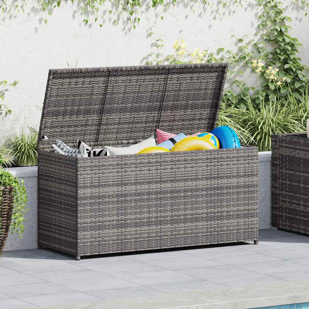 Tuinbox 120x50x60 cm poly rattan grijs is nu te koop bij PeponiXL, paradijselijk wonen!