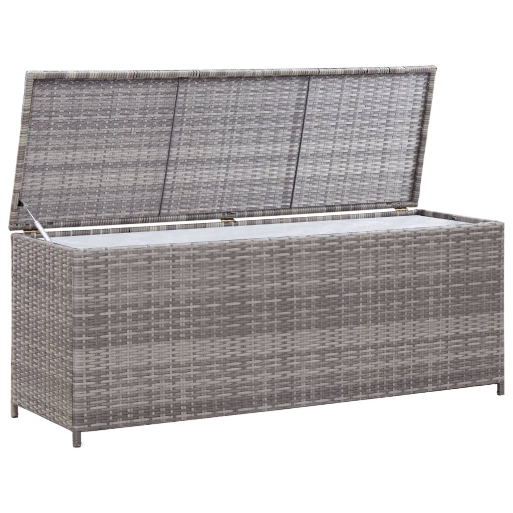 Tuinbox 120x50x60 cm poly rattan grijs is nu te koop bij PeponiXL, paradijselijk wonen!