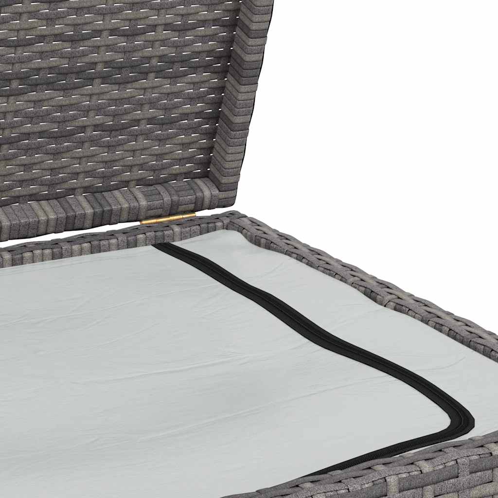 Tuinbox 120x50x60 cm poly rattan grijs is nu te koop bij PeponiXL, paradijselijk wonen!