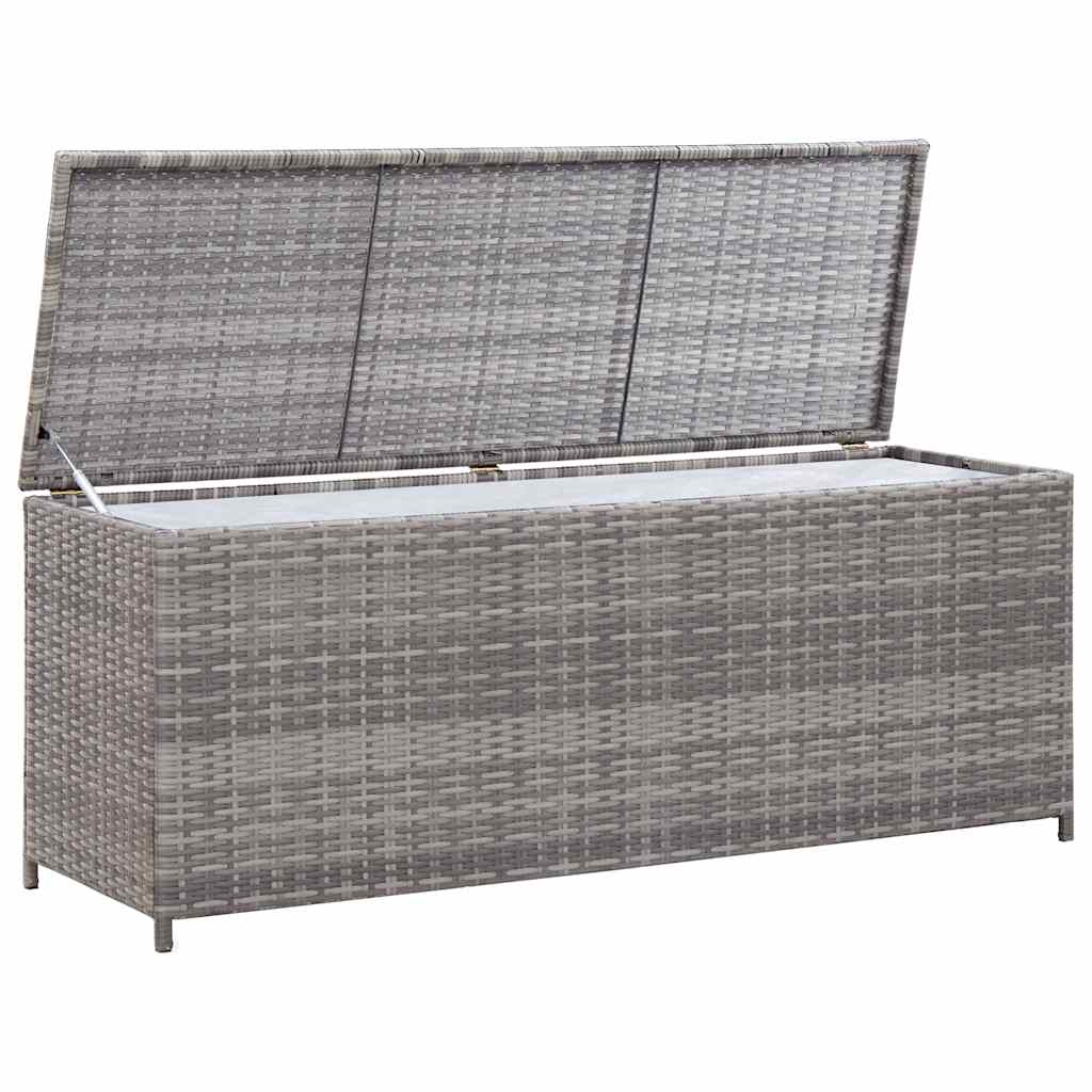 Tuinbox 150x50x60 cm poly rattan grijs is nu te koop bij PeponiXL, paradijselijk wonen!