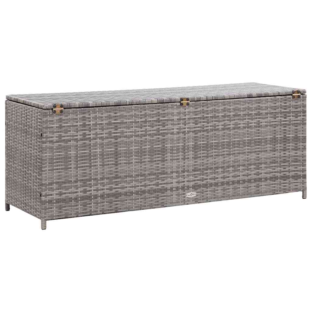 Tuinbox 150x50x60 cm poly rattan grijs is nu te koop bij PeponiXL, paradijselijk wonen!