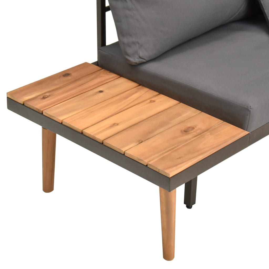 4-delige Loungeset met kussens massief acaciahout is nu te koop bij PeponiXL, paradijselijk wonen!