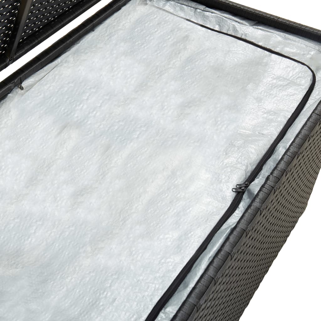 Tuinbox 100x50x50 cm poly rattan zwart is nu te koop bij PeponiXL, paradijselijk wonen!