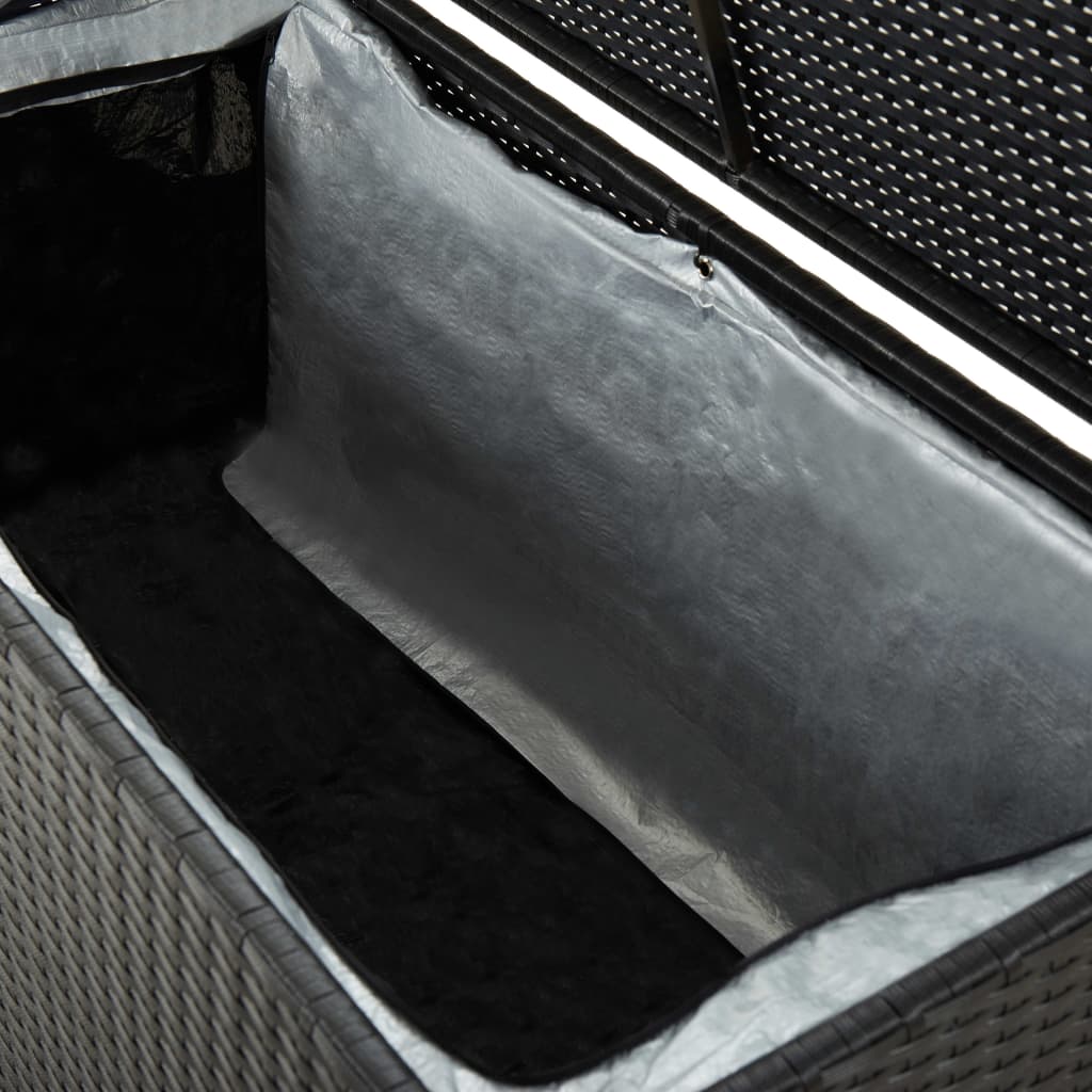 Tuinbox 100x50x50 cm poly rattan zwart is nu te koop bij PeponiXL, paradijselijk wonen!