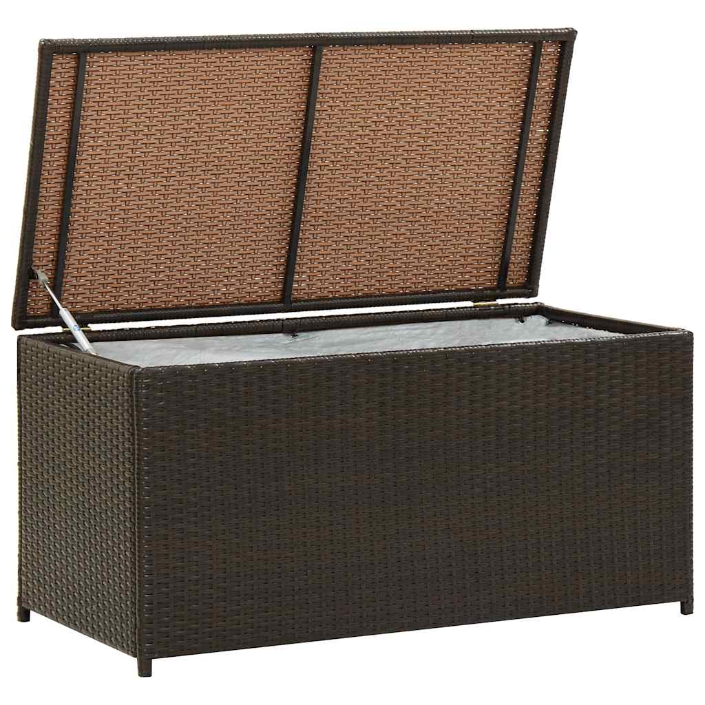Tuinbox 100x50x50 cm poly rattan bruin is nu te koop bij PeponiXL, paradijselijk wonen!