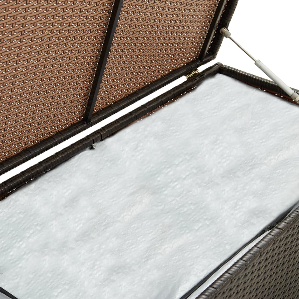 Tuinbox 100x50x50 cm poly rattan bruin is nu te koop bij PeponiXL, paradijselijk wonen!