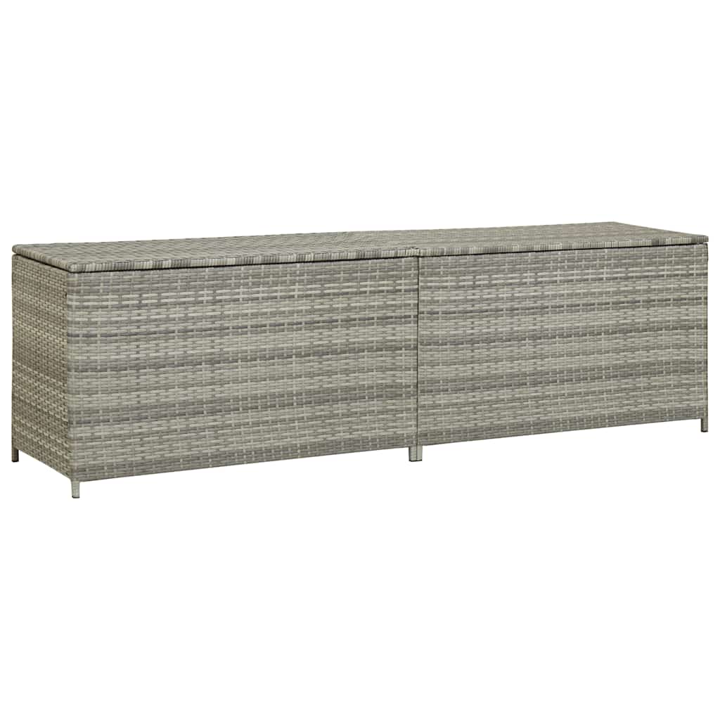 Tuinbox 200x50x60 cm poly rattan grijs is nu te koop bij PeponiXL, paradijselijk wonen!