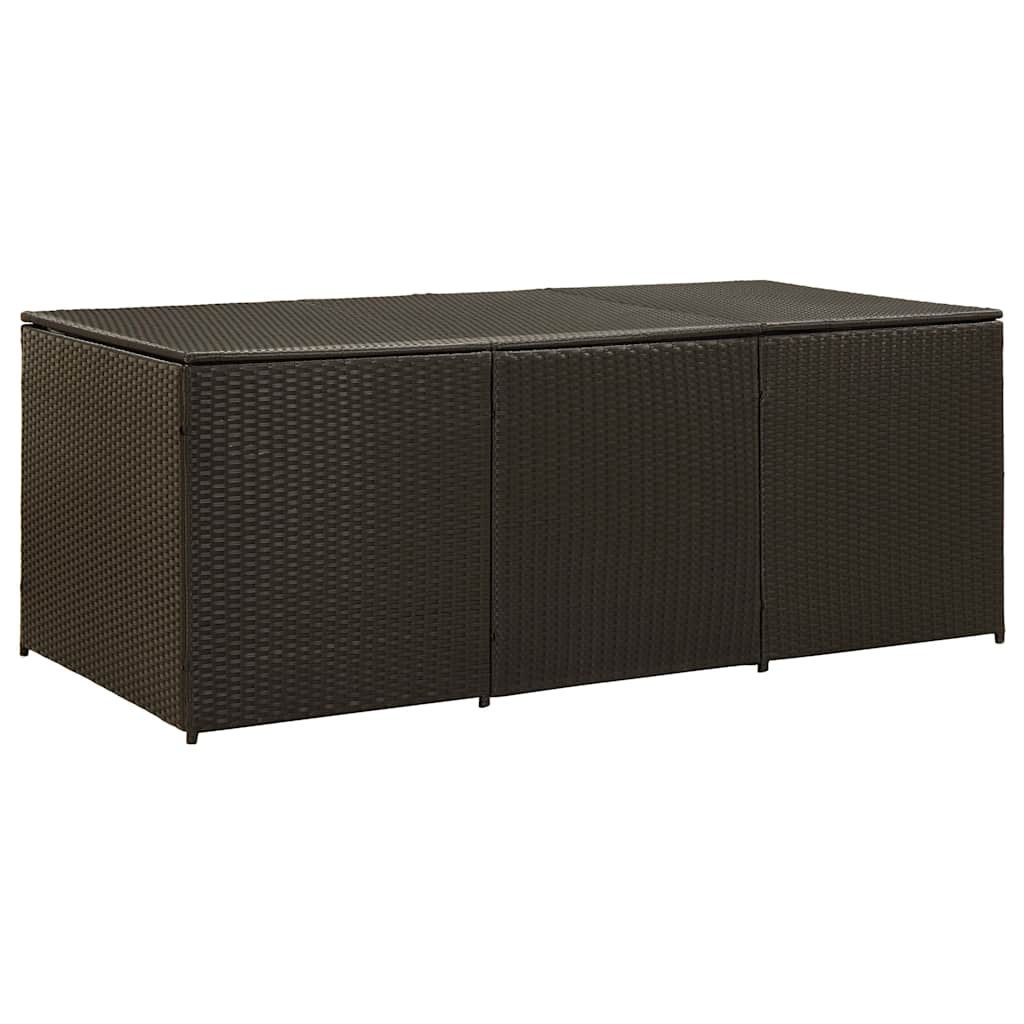 Tuinbox 180x90x70 cm poly rattan bruin is nu te koop bij PeponiXL, paradijselijk wonen!