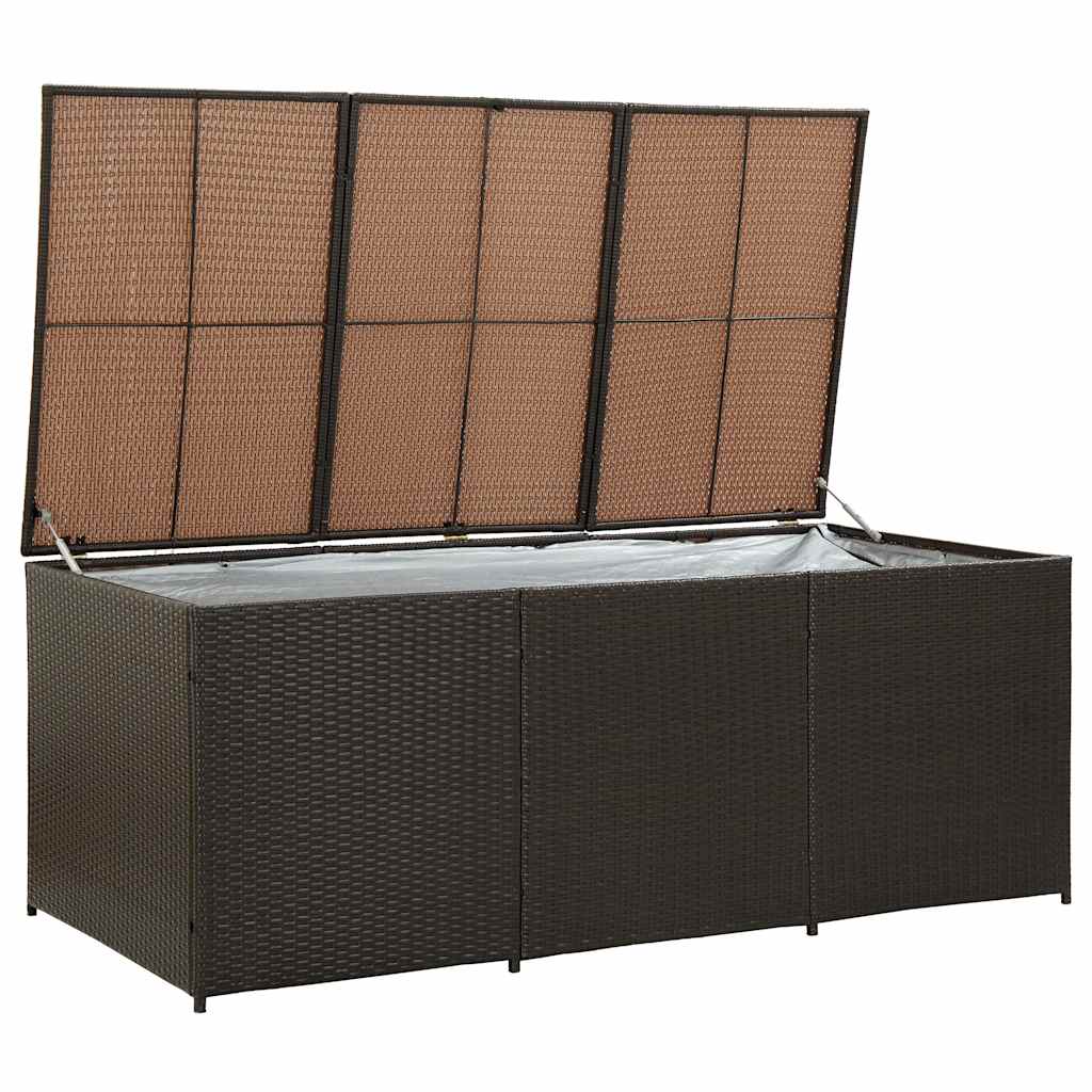 Tuinbox 180x90x70 cm poly rattan bruin is nu te koop bij PeponiXL, paradijselijk wonen!