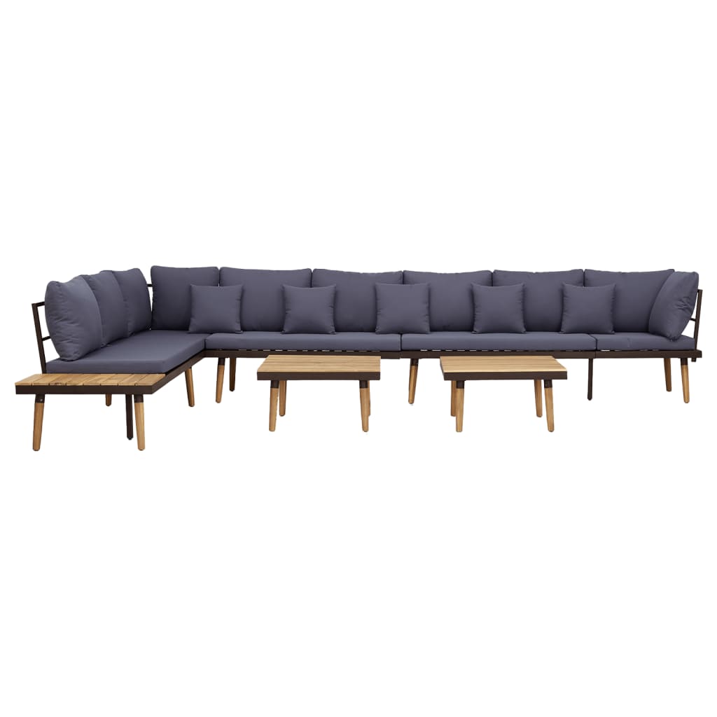 Loungeset 8-zits met kussens massief acaciahout is nu te koop bij PeponiXL, paradijselijk wonen!