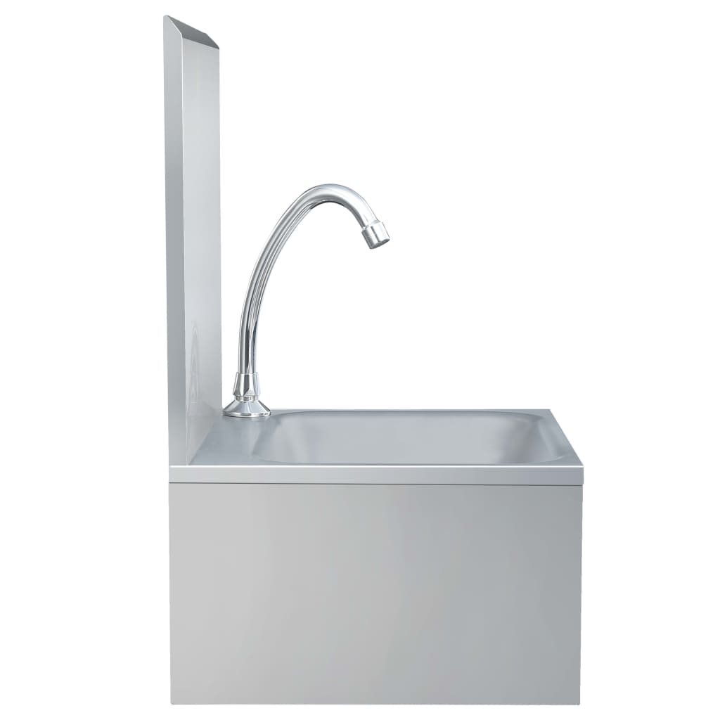 Wasbak met kraan en zeepdispenser roestvrij staal is nu te koop bij PeponiXL, paradijselijk wonen!