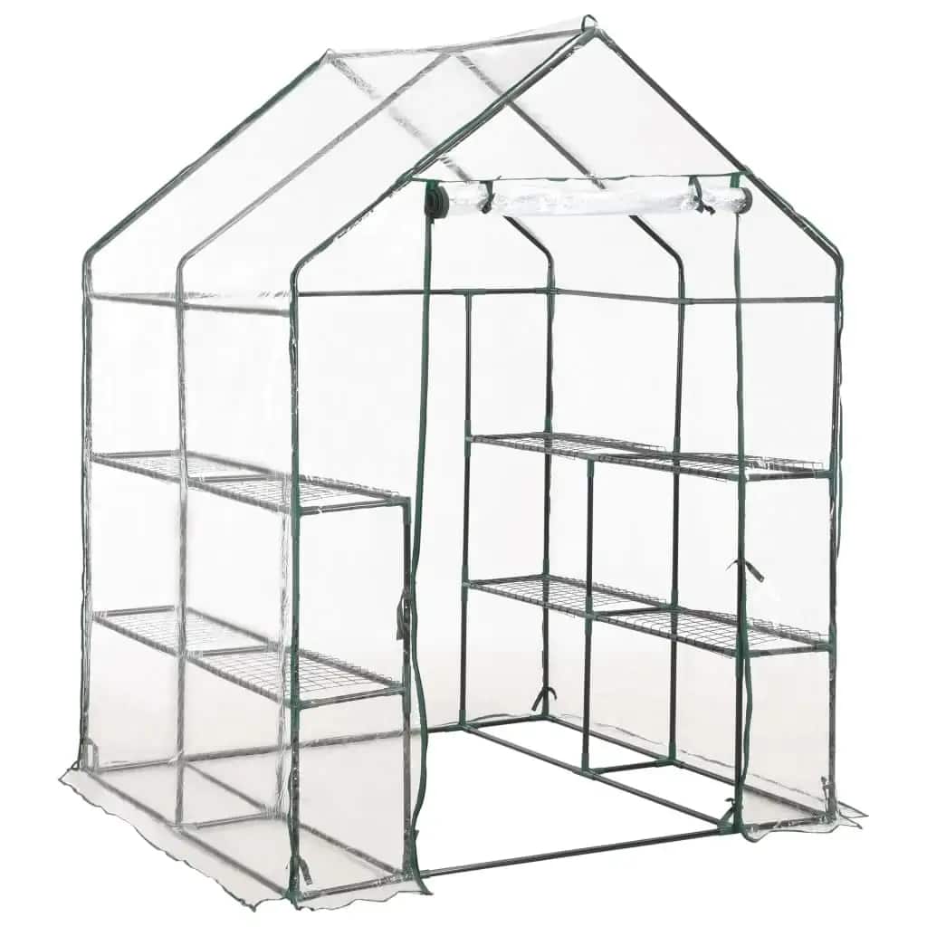 Tuinkas met 8 schappen 143x143x195 cm is nu te koop bij PeponiXL, paradijselijk wonen!