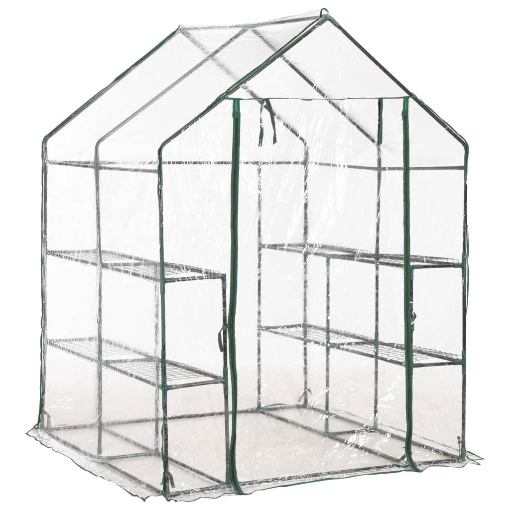 Tuinkas met 8 schappen 143x143x195 cm is nu te koop bij PeponiXL, paradijselijk wonen!