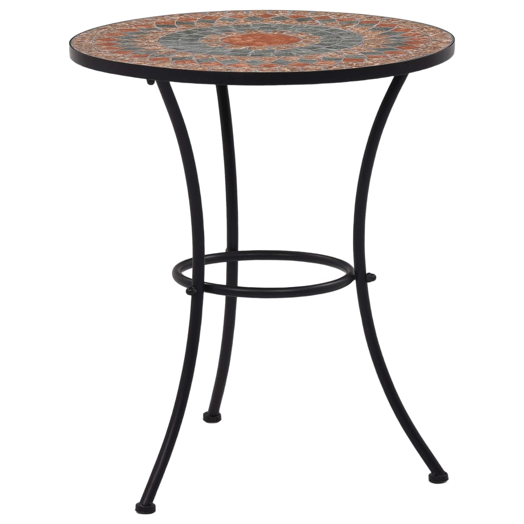 Bistrotafel mozaïek 60 cm keramiek oranje en grijs is nu te koop bij PeponiXL, paradijselijk wonen!