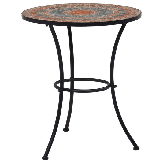 Bistrotafel mozaïek 60 cm keramiek oranje en grijs is nu te koop bij PeponiXL, paradijselijk wonen!