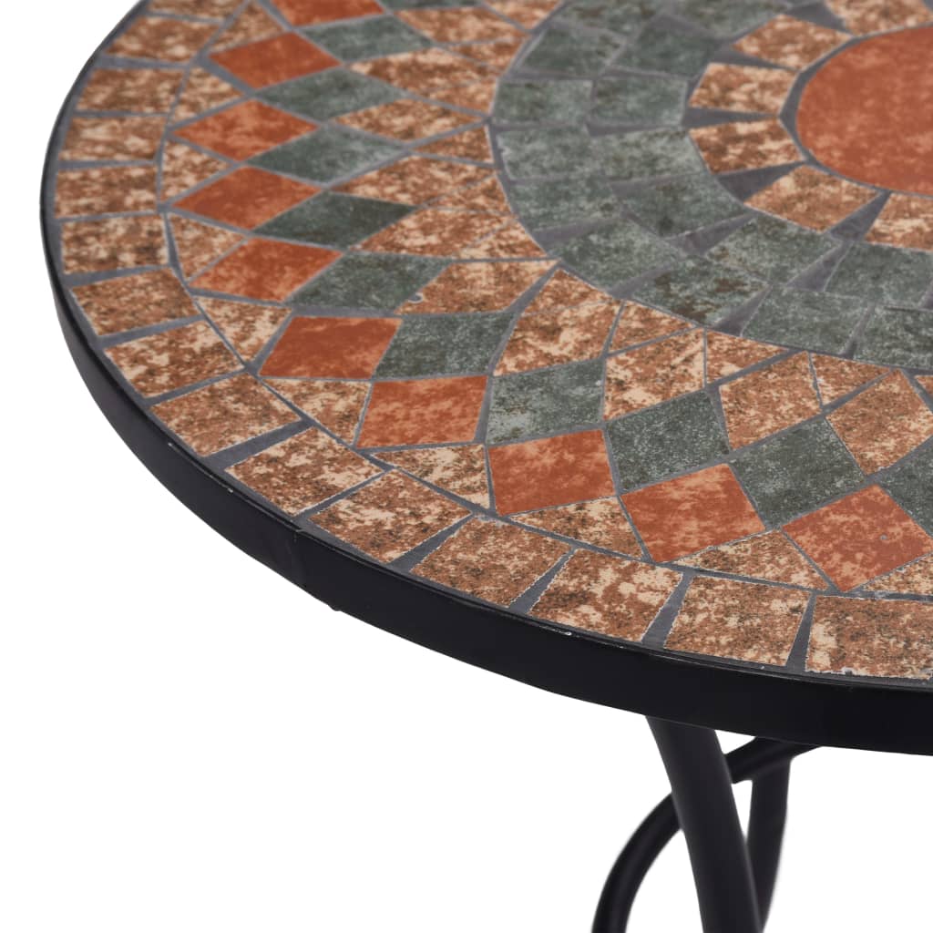 Bistrotafel mozaïek 60 cm keramiek oranje en grijs is nu te koop bij PeponiXL, paradijselijk wonen!