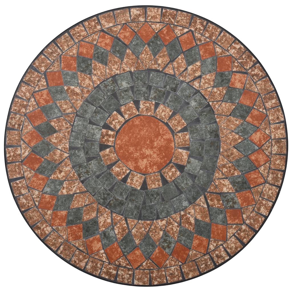 Bistrotafel mozaïek 60 cm keramiek oranje en grijs is nu te koop bij PeponiXL, paradijselijk wonen!