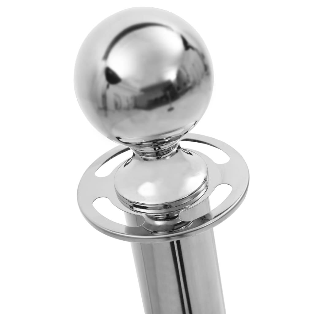 3-delige VIP afzetpalenset roestvrij staal zilverkleurig is nu te koop bij PeponiXL, paradijselijk wonen!