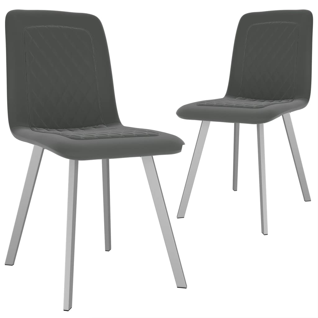 Eetkamerstoelen 2 st fluweel grijs is nu te koop bij PeponiXL, paradijselijk wonen!