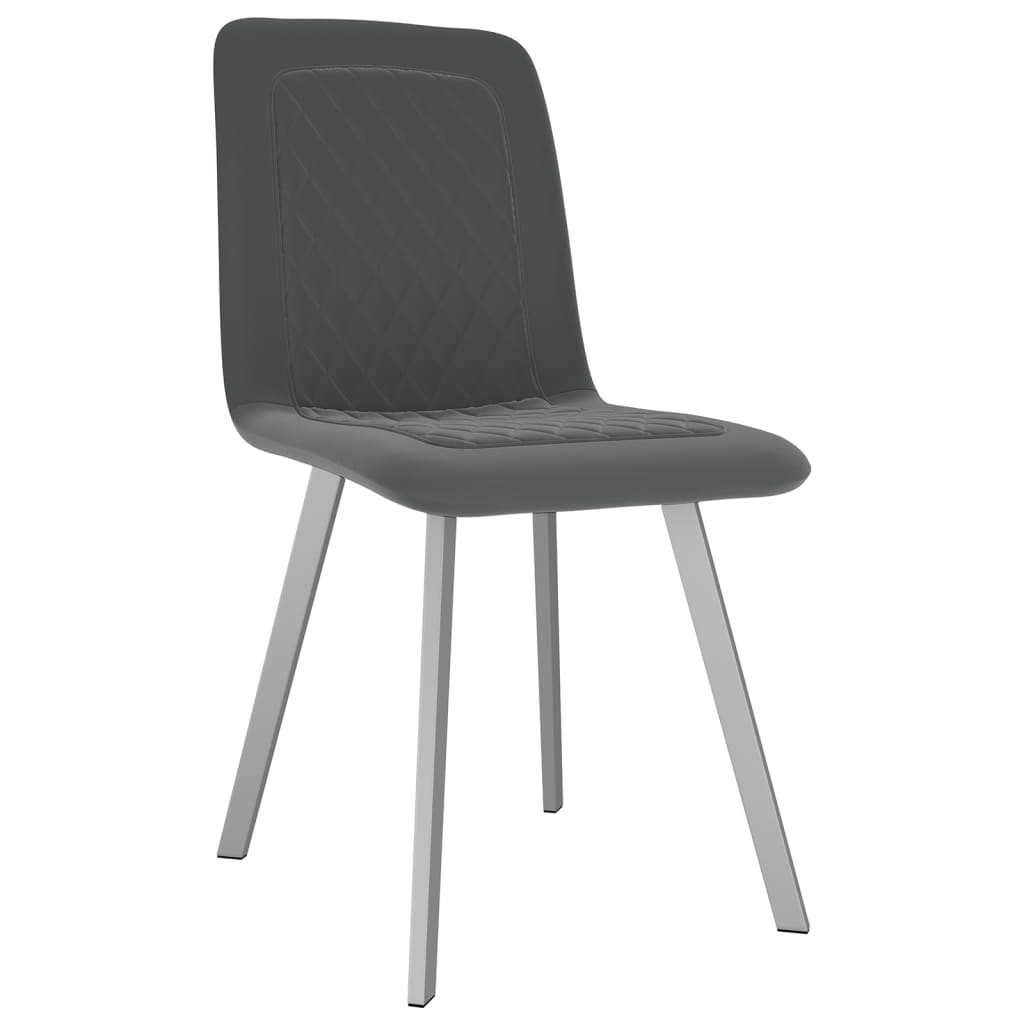 Eetkamerstoelen 2 st fluweel grijs is nu te koop bij PeponiXL, paradijselijk wonen!