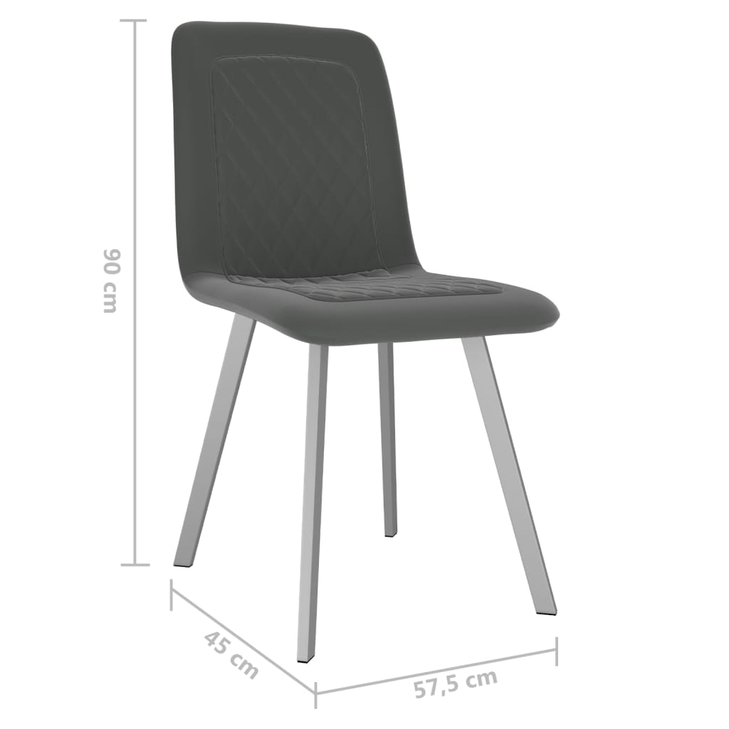Eetkamerstoelen 2 st fluweel grijs is nu te koop bij PeponiXL, paradijselijk wonen!