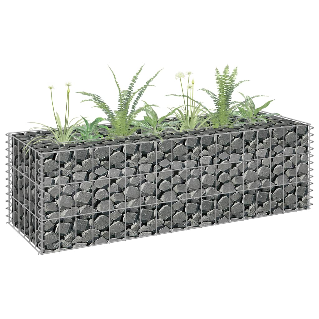 Gabion plantenbak verhoogd 90x30x30 cm gegalvaniseerd staal is nu te koop bij PeponiXL, paradijselijk wonen!