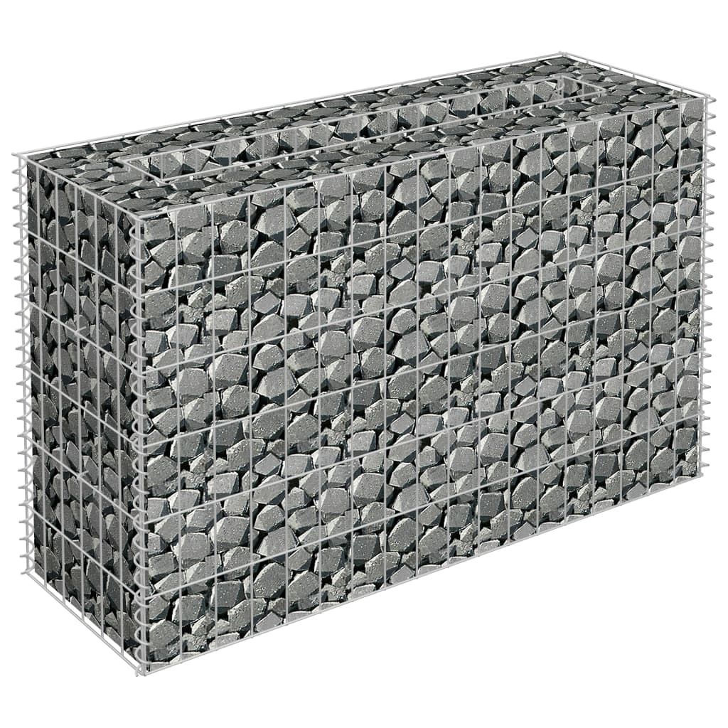 Gabion plantenbak verhoogd 90x30x60 cm gegalvaniseerd staal is nu te koop bij PeponiXL, paradijselijk wonen!