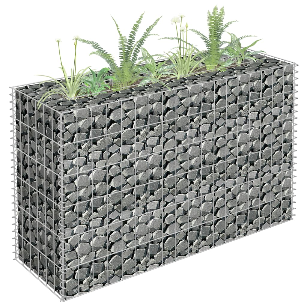 Gabion plantenbak verhoogd 90x30x60 cm gegalvaniseerd staal is nu te koop bij PeponiXL, paradijselijk wonen!