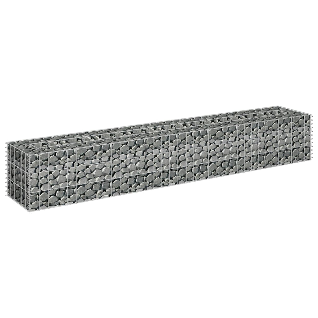 Gabion plantenbak verhoogd 180x30x30 cm gegalvaniseerd staal is nu te koop bij PeponiXL, paradijselijk wonen!
