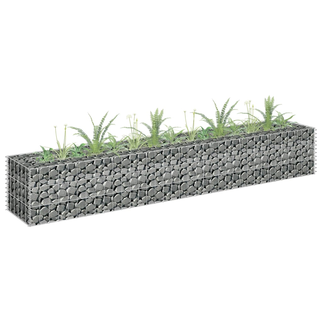 Gabion plantenbak verhoogd 180x30x30 cm gegalvaniseerd staal is nu te koop bij PeponiXL, paradijselijk wonen!
