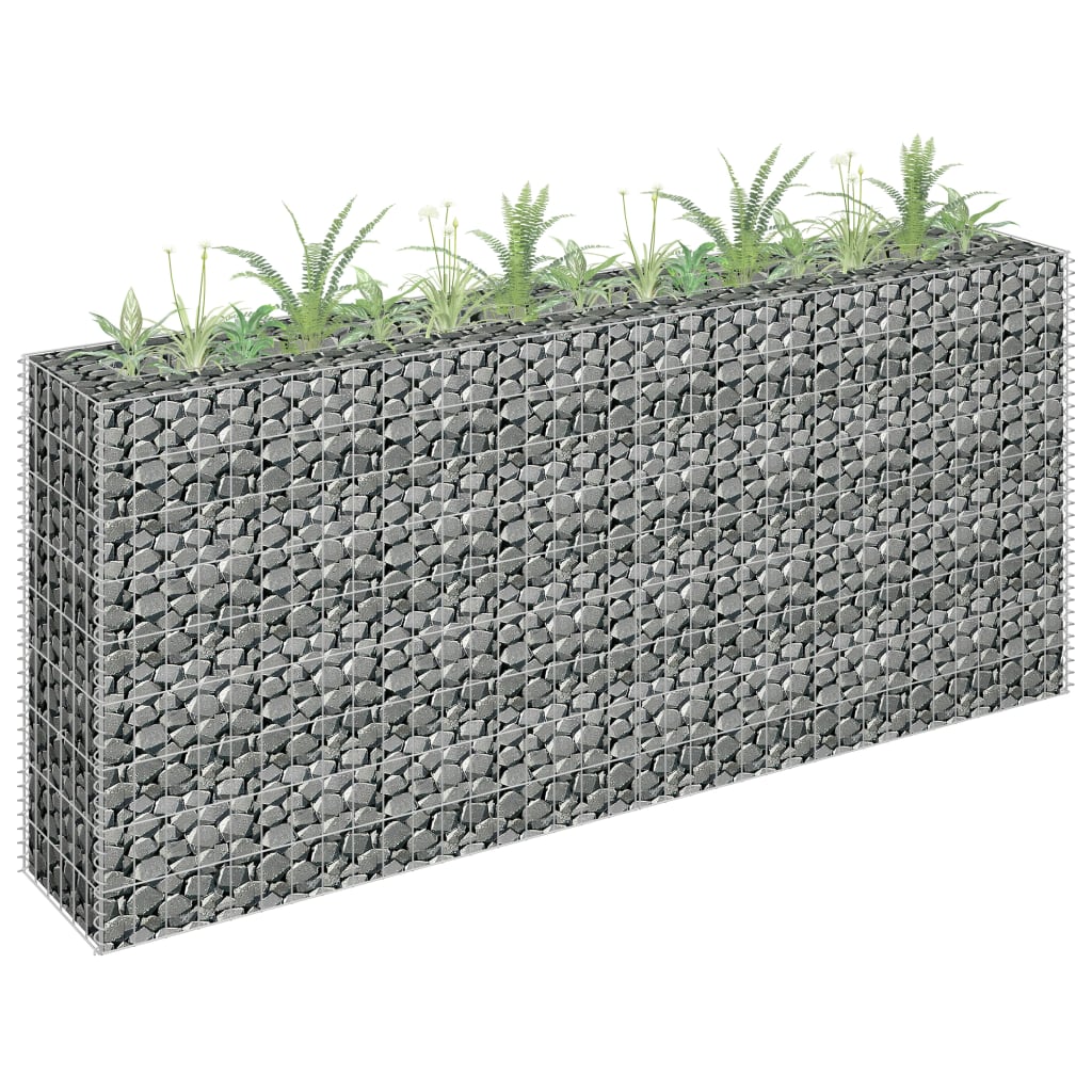 Gabion plantenbak verhoogd 180x30x90 cm gegalvaniseerd staal is nu te koop bij PeponiXL, paradijselijk wonen!