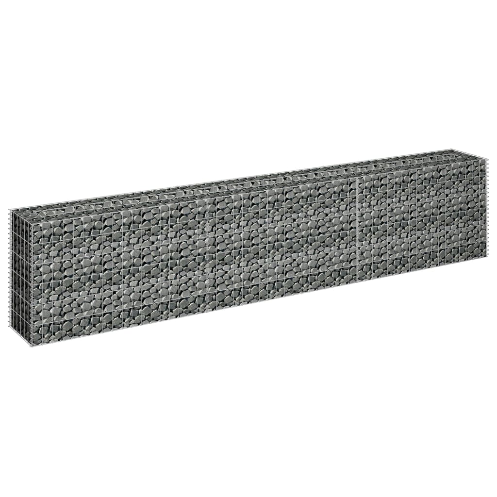 Gabion plantenbak verhoogd 270x30x60 cm gegalvaniseerd staal is nu te koop bij PeponiXL, paradijselijk wonen!
