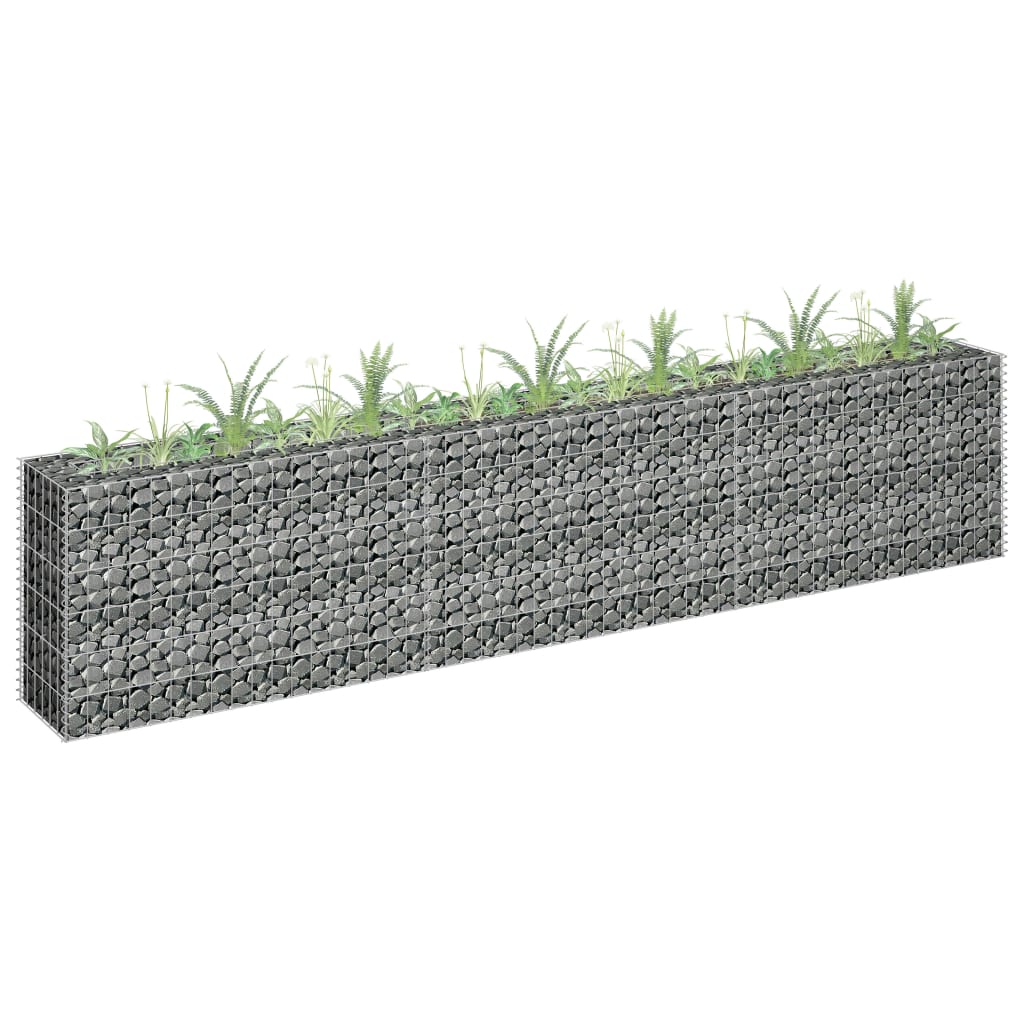 Gabion plantenbak verhoogd 270x30x60 cm gegalvaniseerd staal is nu te koop bij PeponiXL, paradijselijk wonen!