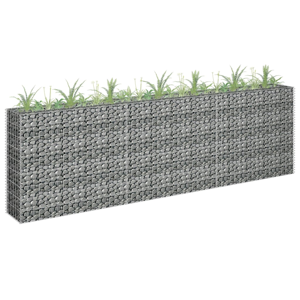 Gabion plantenbak verhoogd 270x30x90 cm gegalvaniseerd staal is nu te koop bij PeponiXL, paradijselijk wonen!