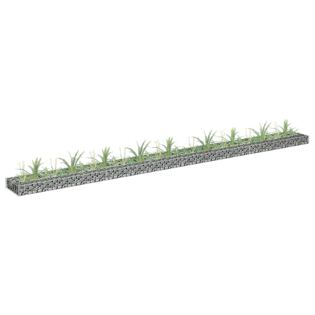 Gabion plantenbak verhoogd 360x30x10 cm gegalvaniseerd staal is nu te koop bij PeponiXL, paradijselijk wonen!
