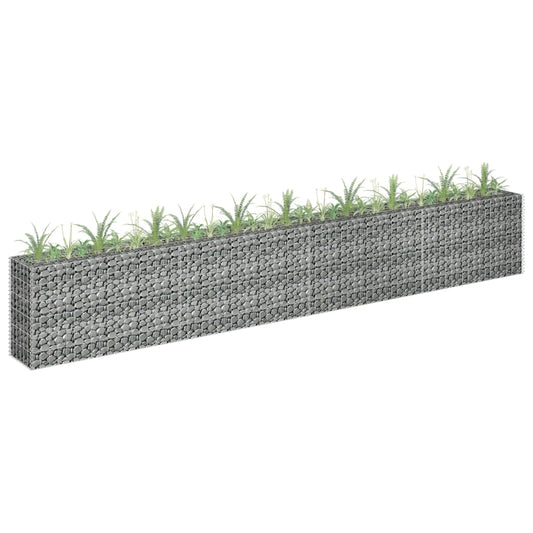 Gabion plantenbak verhoogd 360x30x60 cm gegalvaniseerd staal is nu te koop bij PeponiXL, paradijselijk wonen!