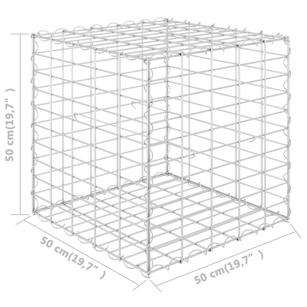 Gabion plantenbak verhoogd kubus 50x50x50 cm staaldraad is nu te koop bij PeponiXL, paradijselijk wonen!