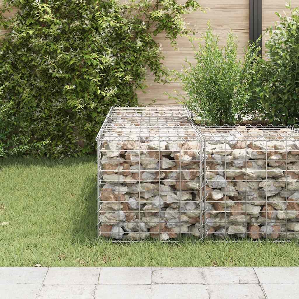 Gabion plantenbak verhoogd kubus 50x50x50 cm staaldraad is nu te koop bij PeponiXL, paradijselijk wonen!