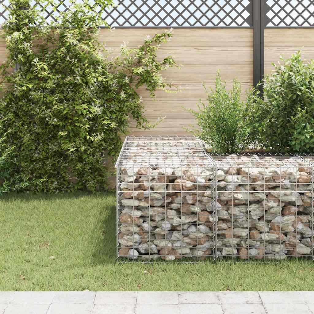 Gabion plantenbak verhoogd kubus 60x60x60 cm staaldraad is nu te koop bij PeponiXL, paradijselijk wonen!