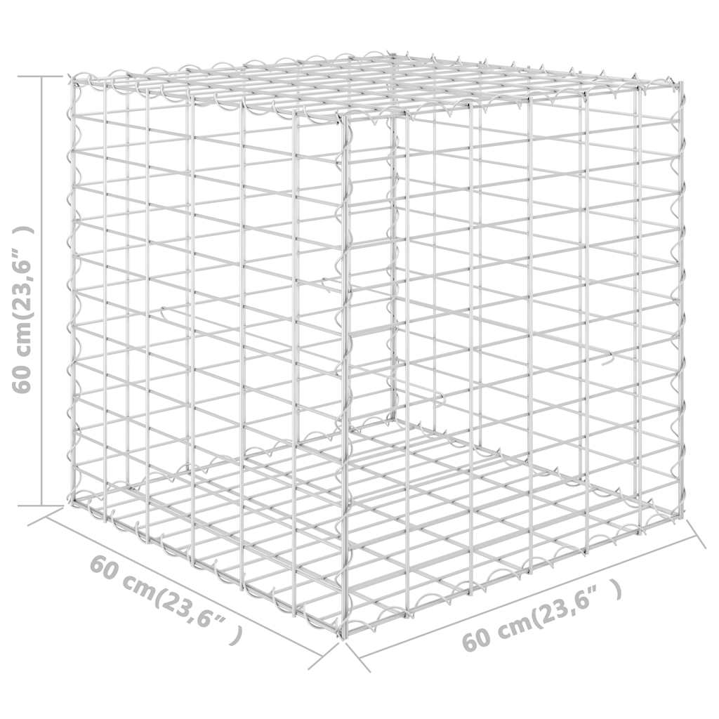 Gabion plantenbak verhoogd kubus 60x60x60 cm staaldraad is nu te koop bij PeponiXL, paradijselijk wonen!