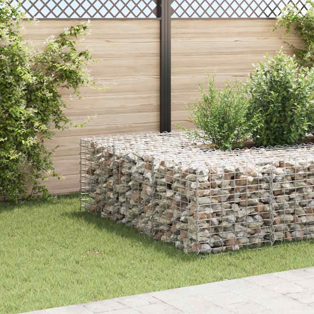 Gabion plantenbak verhoogd kubus 60x60x60 cm staaldraad is nu te koop bij PeponiXL, paradijselijk wonen!