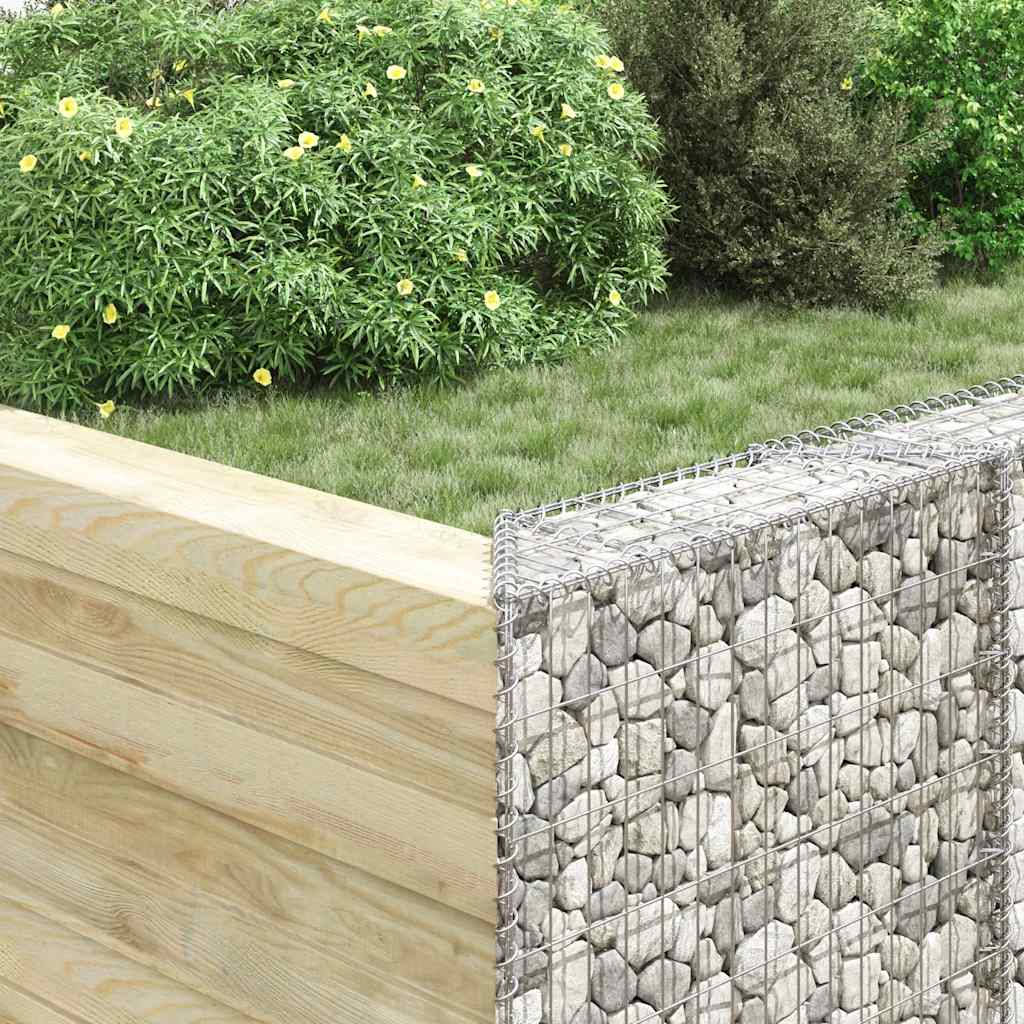 Gabion plantenbak trapezium 80x20x100 cm gegalvaniseerd staal is nu te koop bij PeponiXL, paradijselijk wonen!