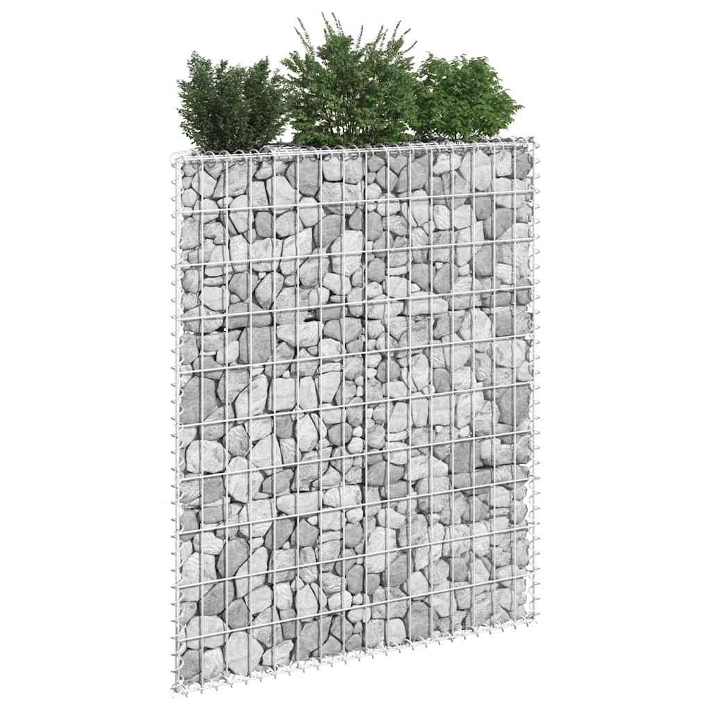 Gabion plantenbak trapezium 80x20x100 cm gegalvaniseerd staal is nu te koop bij PeponiXL, paradijselijk wonen!
