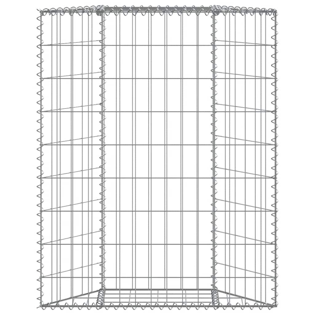 Gabion plantenbak trapezium 80x20x100 cm gegalvaniseerd staal is nu te koop bij PeponiXL, paradijselijk wonen!