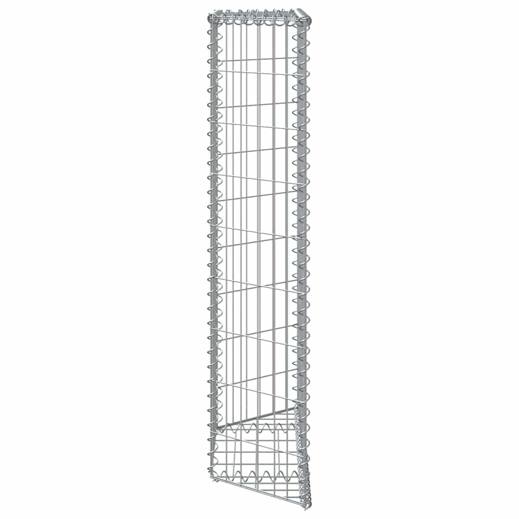Gabion plantenbak trapezium 80x20x100 cm gegalvaniseerd staal is nu te koop bij PeponiXL, paradijselijk wonen!