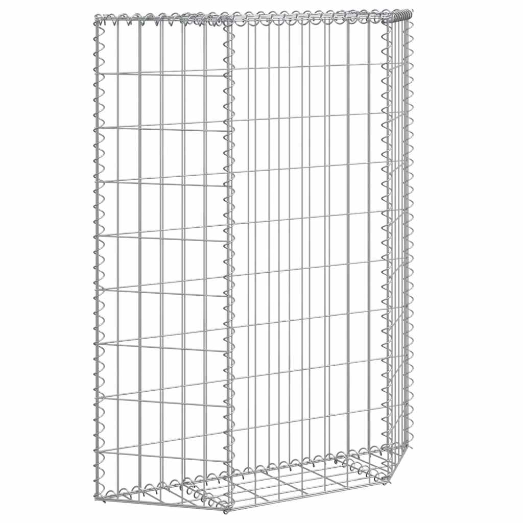 Gabion plantenbak trapezium 80x20x100 cm gegalvaniseerd staal is nu te koop bij PeponiXL, paradijselijk wonen!